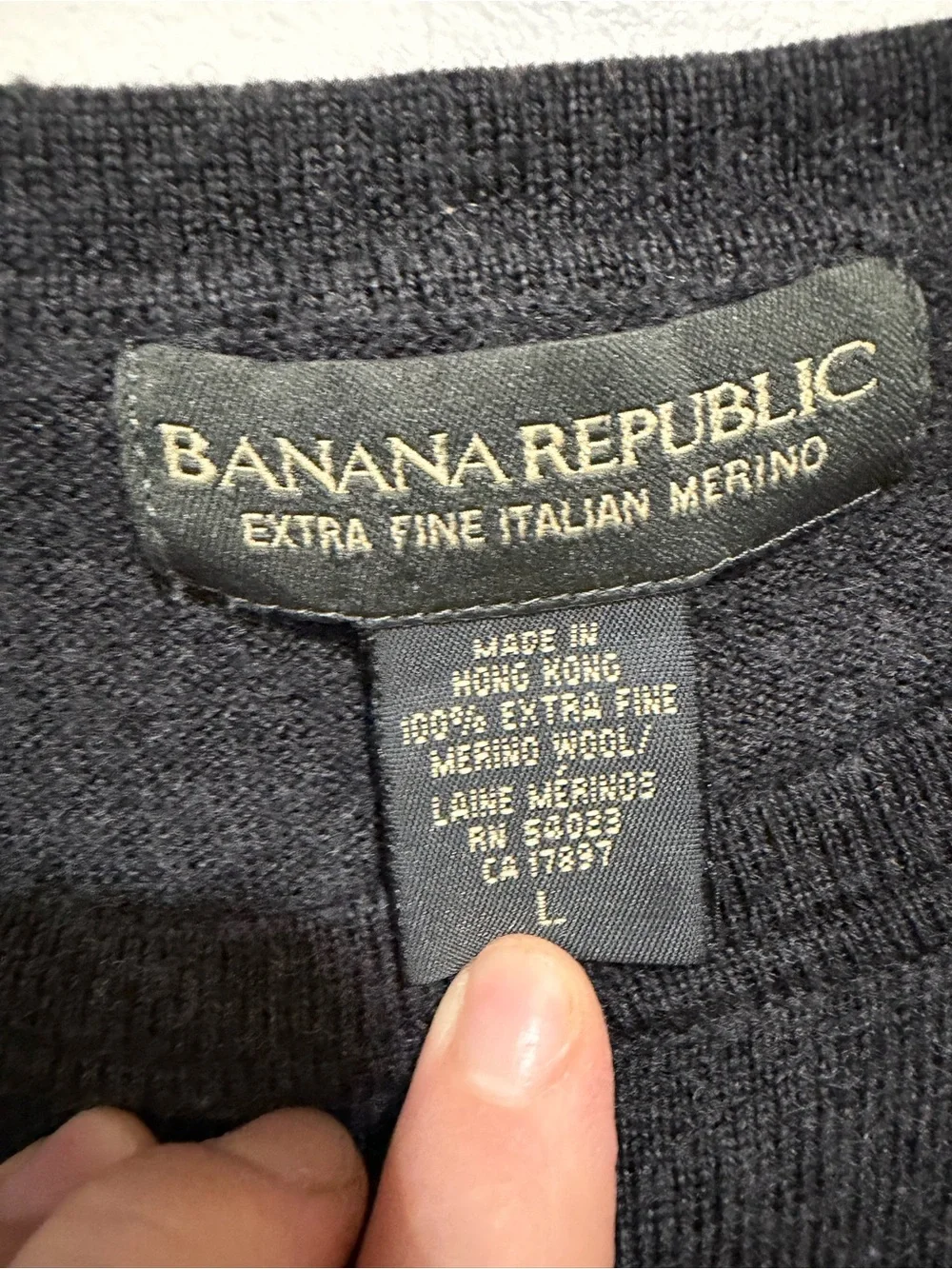 Banana Republic Extra Fine Italian Merino Wool Crewneck Sweater Men’s Large